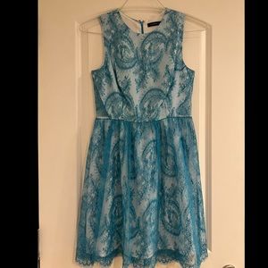 Cynthia Steffe Blue Lace Dress